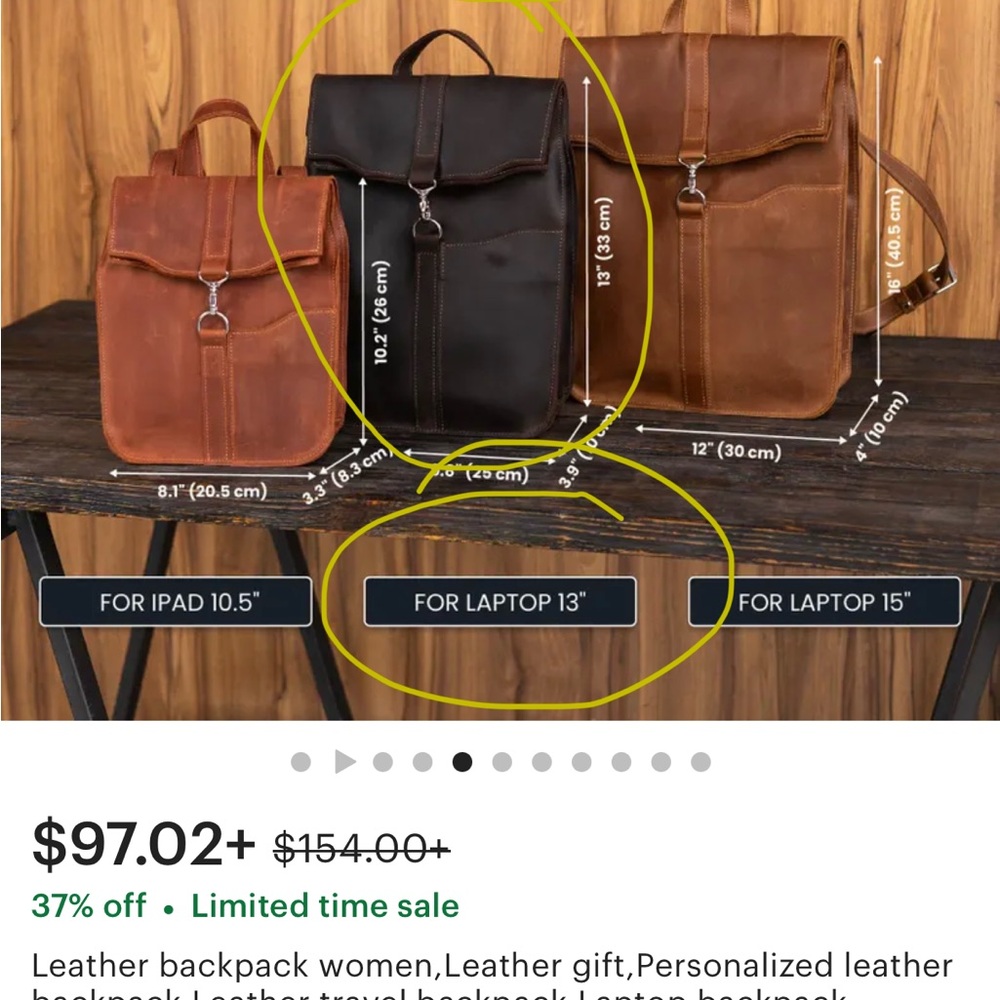 Black Leather Backpack - image 5